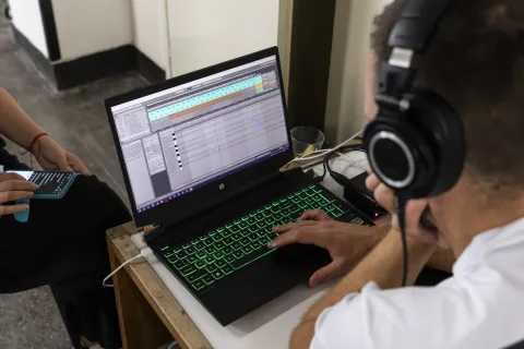 Music production software closeup